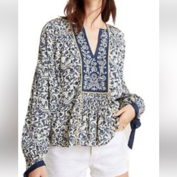 Anthropologie Seen Worn Kept blouse size small - Picture 1 of 10